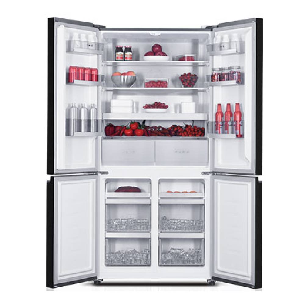 White Whale Refrigerator 540 Liter 4 Doors No Frost Digital Inverter Glass Black WR-G9399AB INV. White Whale Refrigerator 540 Liter 4 Doors No Frost Digital Inverter Glass Black WR-G9399AB INV.